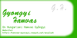 gyongyi hamvas business card
